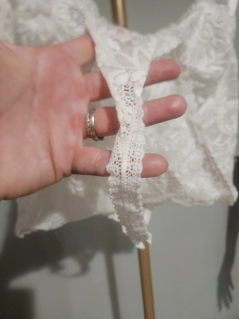 Vintage Victoria’s Secret Lace Teddy Bodysuit White Bridal Lingerie USA. Large
